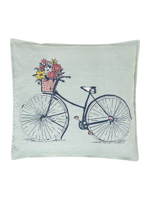 Image of Dickins & Jones Bicycle Duck Egg Cushion