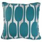 Tesco Cushions Retro Print Cushion, Teal