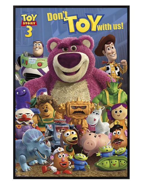 Image of Toy Story 3 Gloss Black Framed Don't Toy With Us Poster