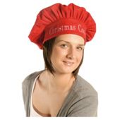 Festive Red & White Christmas Chef's Hat