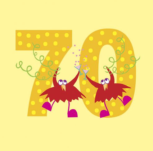 Image of Holy Mackerel Greetings Card- 70th Birthday
