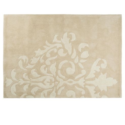 Image of Damask Acrylic Rug 120 X 170cm, Natural
