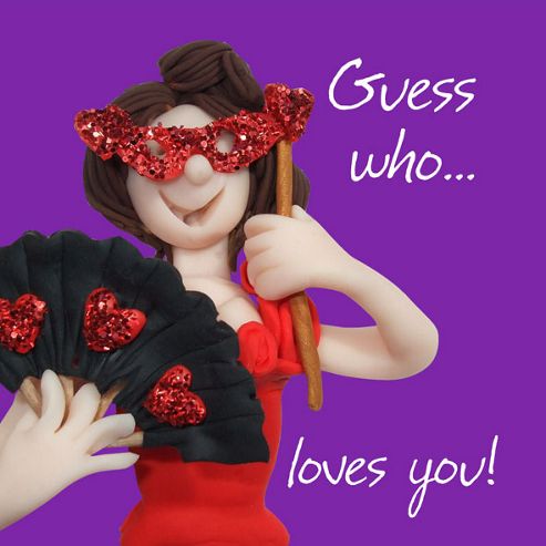 Image of Holy Mackerel Happy Valentines Day, Guess Who Loves You Greetings Card