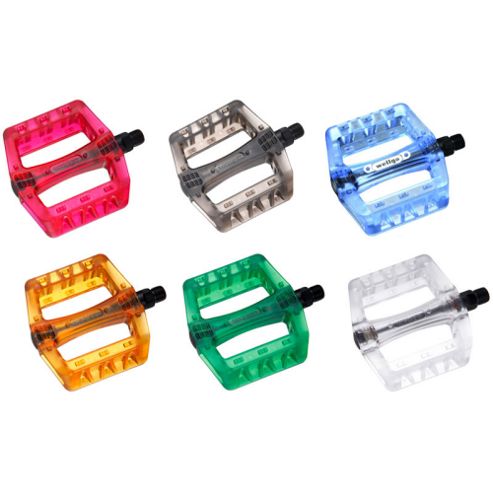 Image of Wellgo B107p - Translucent 9/16 Platform Pedals (without Pins) - Clear