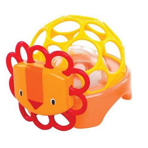 Image of Oball Rollie Rattles Orange Lion