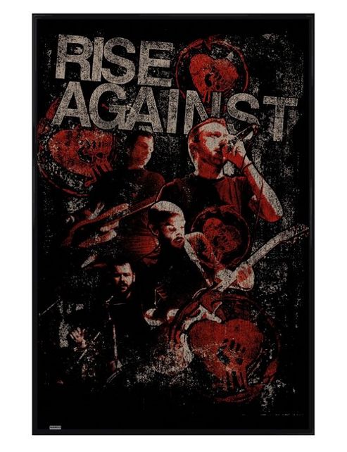 Image of Gloss Black Framed Rise Against Posterize Poster