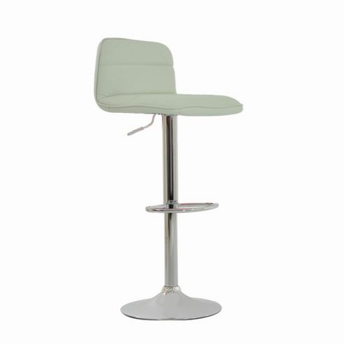 Image of Danube White Faux Leather Bar Stool