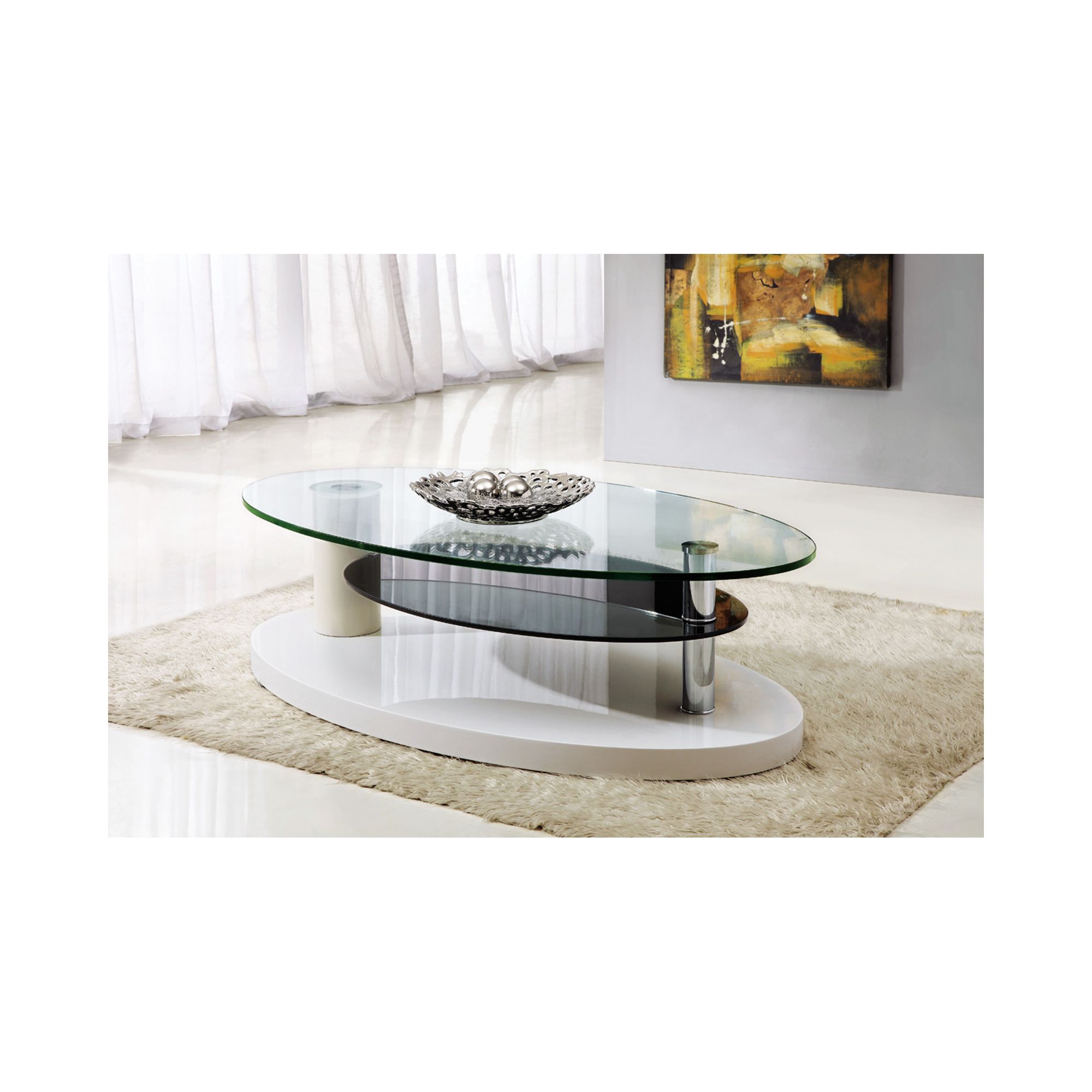 Giomani Designs Lunar Coffee Table - Shiny Beige at Tesco Direct