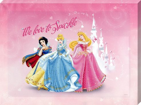 Image of Walt Disney Disney Princess We Love To Sparkle Canvas Print