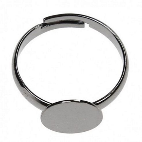 Image of Cabachon Ring - Black - 4 Pack