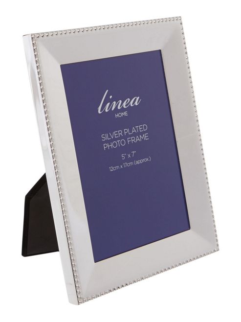 Image of Linea Beaded Edge Silver Plated Frame 5x7