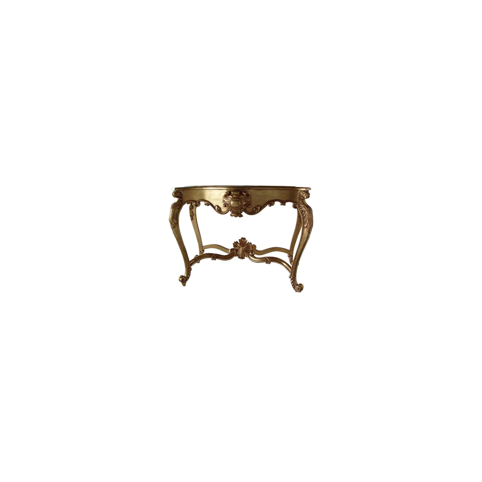 Lock stock and barrel Mahogany Marble Topped Carved Shell Console Table in Mahogany - Gold at Tescos Direct