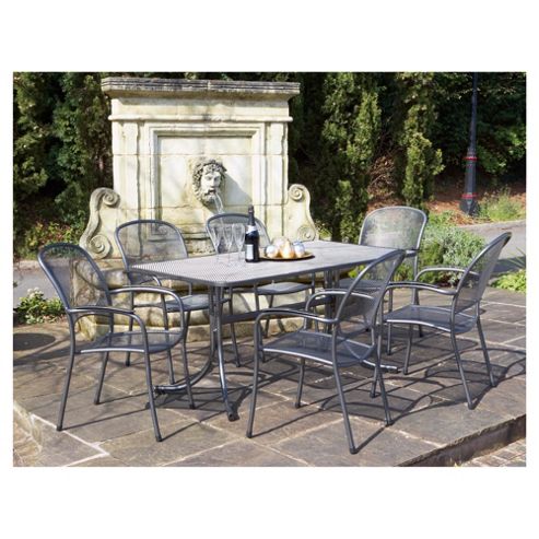 Image of Royal Garden Carlo 6-seat Mesh Garden Dining Set