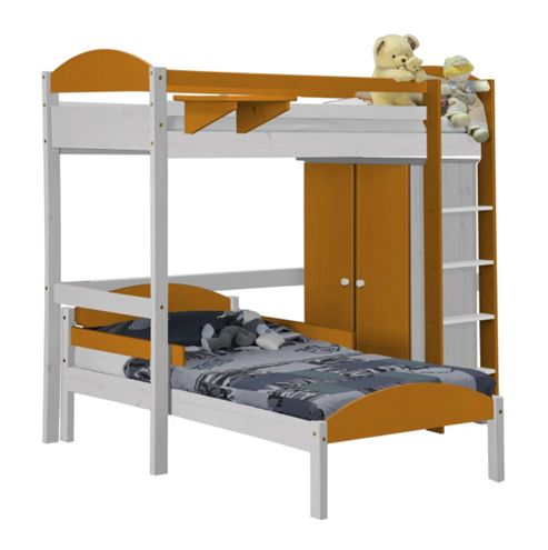 Image of Maximus L Shape High Sleeper Set 1 White With Orange Details