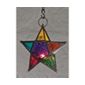 Coloured glass star lantern