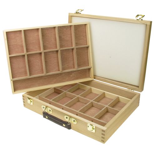 Image of Artist Wooden Storage Boxes 2 Tray Pastel Box