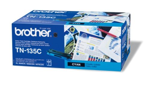 Image of Brother Tn135c Printer Toner Cartridge - Cyan