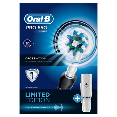 Image of Oral-b Power Pro Crossaction Pro 650 Black Toothbrush