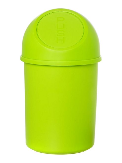 Image of Linea Push Top Bin In Green