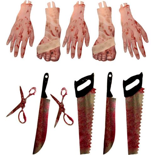 Image of Halloween Decorations Bodyparts/tools Garland - 5.5ft (each)