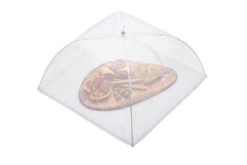 Image of Kitchen Craft White Nylon Umbrella Food Cover 51cm