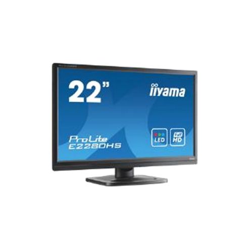 Image of Iiyama Prolite E2280hs (21.5 Inch) Led Backlit Lcd Monitor 1000:1 250cd/m2 (1920 X1080) 5ms Vga/dvi/hdmi (black)