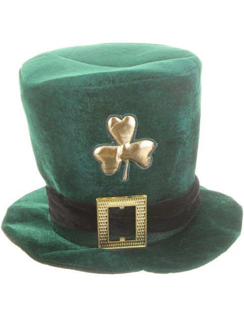 Image of Irish Hat. Green Velvet