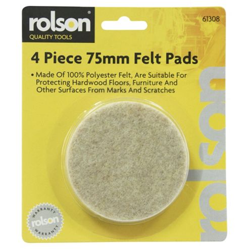 Image of Rolson 4pc 75mm Felt Pads