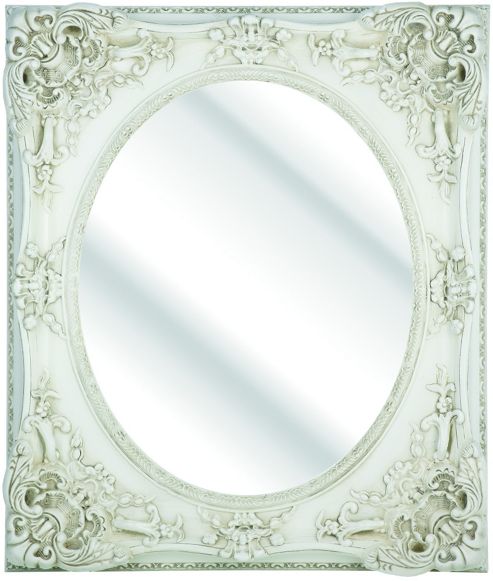 Image of D & J Simons Dutch Mirror - Ivory - 111cm H X 80.5cm W