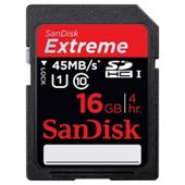 SanDisk Extreme SDHC memory card Class 10 - 16GB