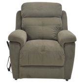Fabric Power Lift Recliner Chair Brown