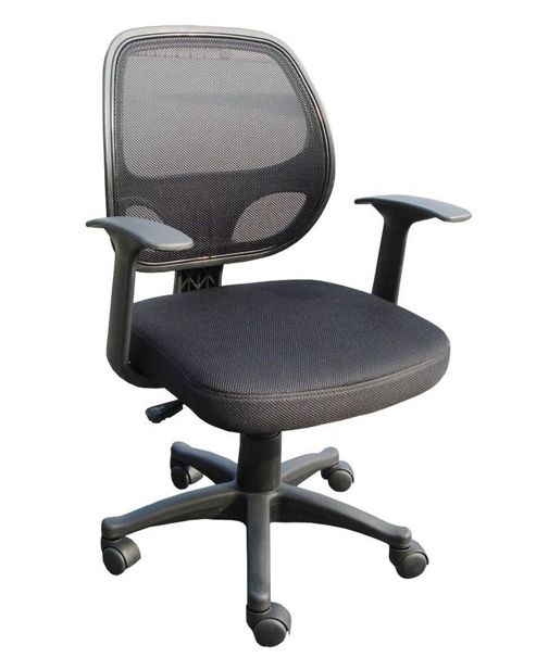Image of Alphason Davis Fabric And Mesh Operator Chair With Arms In Black