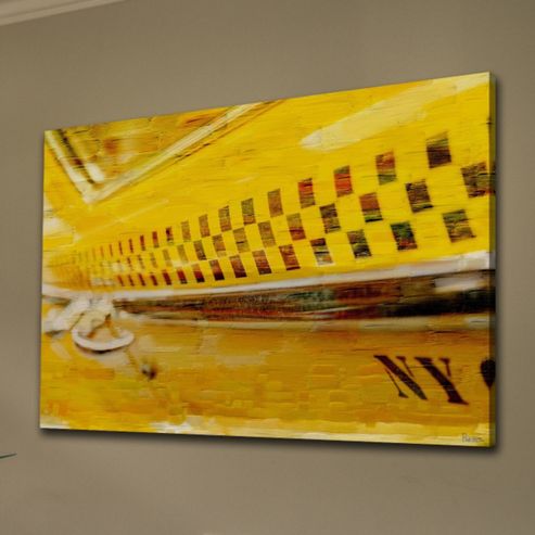 Image of Parvez Taj Taxi Canvas Wall Art - 41 Cm H X 61 Cm W X 5 Cm D