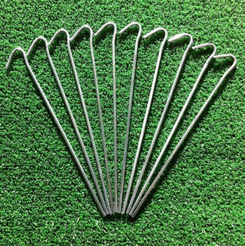 Image of 100 Heavy Duty Tent Pegs. Ideal For Tents, Netting, Gardening Etc. 9"/23cm
