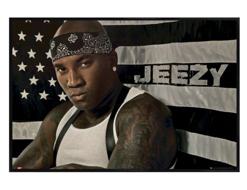 Image of Young Jeezy Gloss Black Framed Hustlerz Ambition Poster