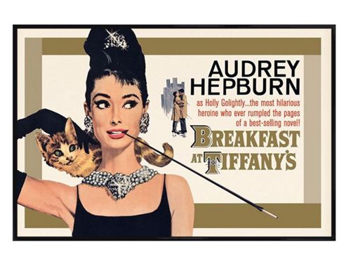 Image of Audrey Hepburn Is Holly Golightly Gloss Black Framed The Most Hilarious Heroine Poster