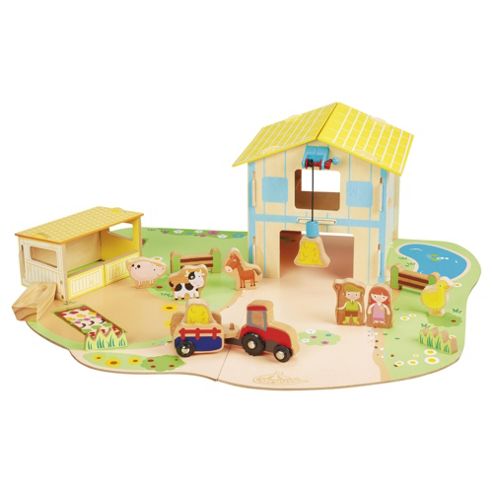 Image of Carousel Wooden Farm Play Set