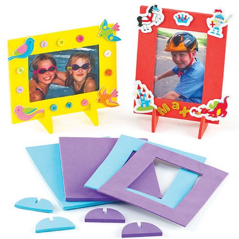 Image of Children's Crafts Foam Photo Frames (pack Of 4)