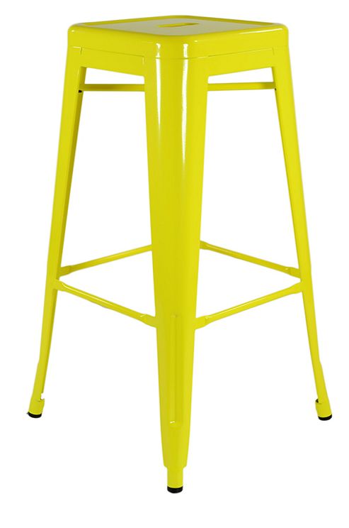 Image of Xavier Pauchard High Yellow Tolix Style Stool