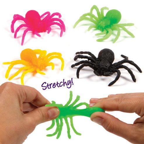 Image of Stretchy Spiders (pack Of 12)