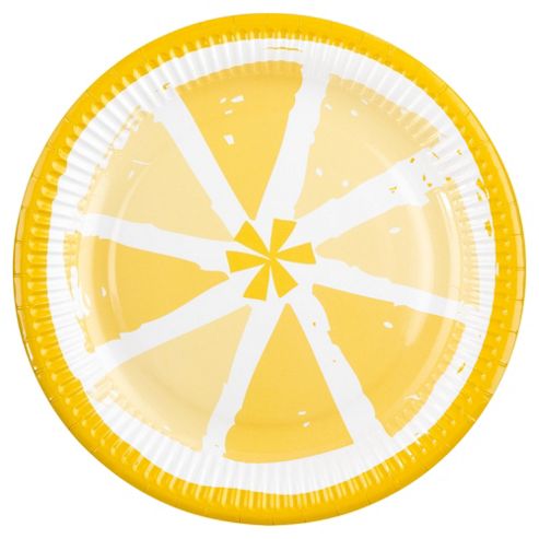 Image of Table Fun Sliced lemon Paper Plate 24cm 8 Pack