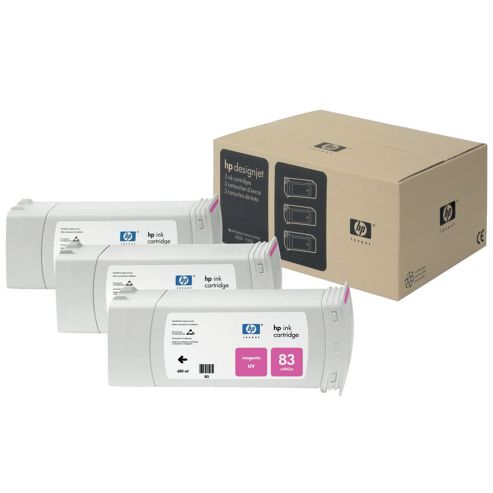 Image of Hp 83 3-pack 680-ml Magenta Uv Cartridges