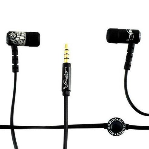 Image of Ed Hardy In Ear Headphones - Black