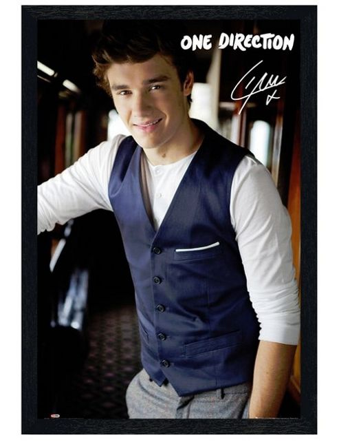 Image of Black Wooden Framed One Direction Liam Payne Poster