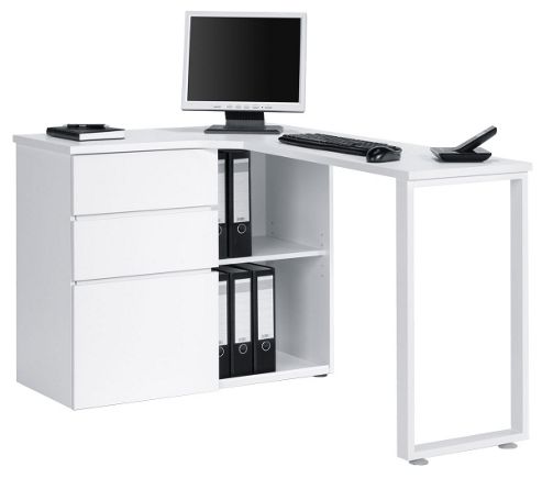 Image of Maja Penninsular White Corner Desk