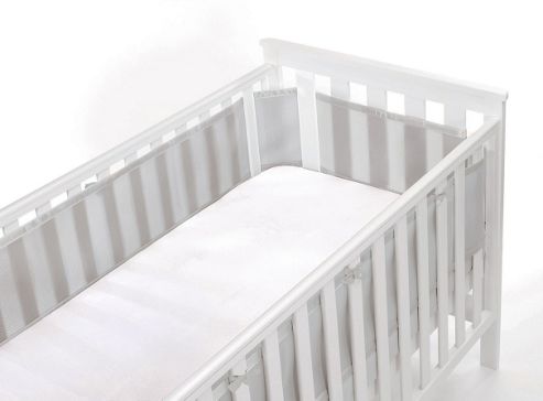 Image of Breathablebaby 4 Sided Mesh Cot Liner - Grey Mist