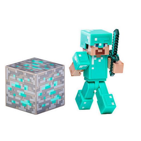 Image of Minecraft Diamond Steve Action Figure