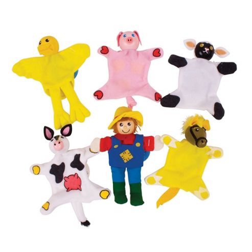 Image of Bigjigs Toys Bj778 Farm Finger Puppets