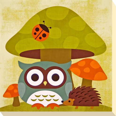 Image of Owl & Friends Canvas Picture 3