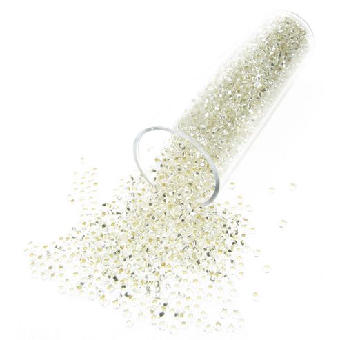 Image of T05/11 Silver Foil Lined Seed Beads 35g